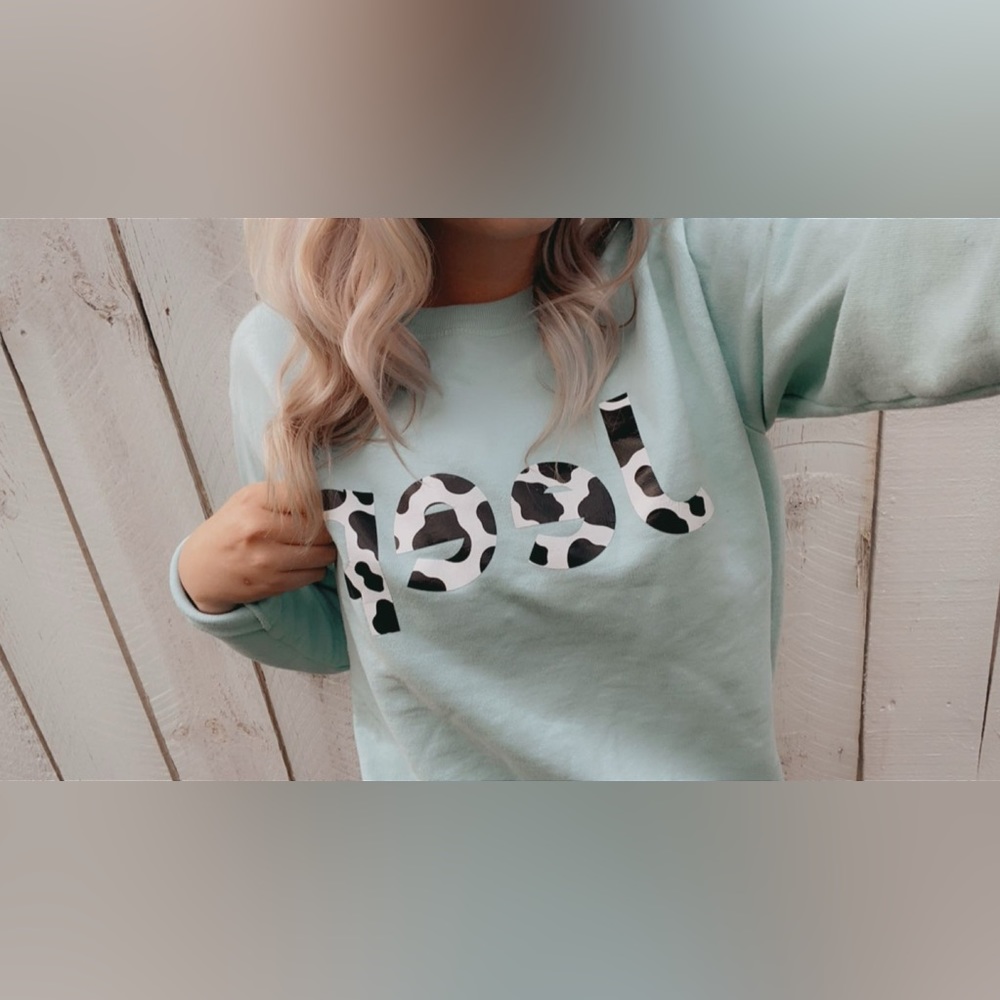 JEEP cow print crewneck